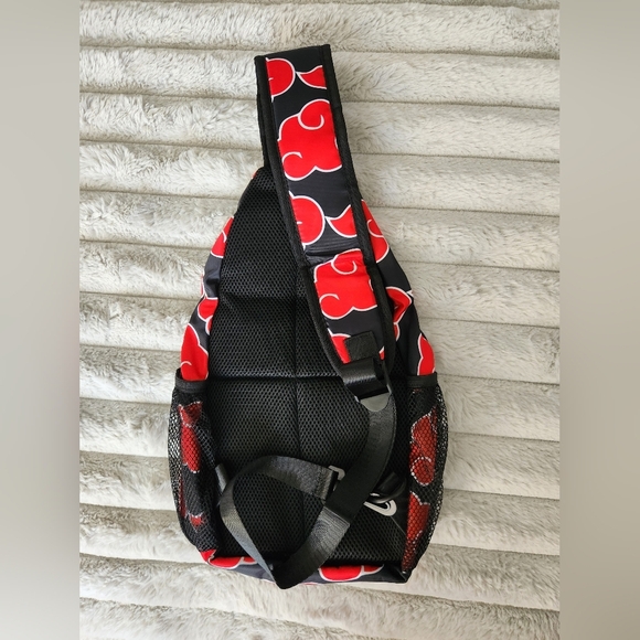 Natuto Red and Black Cloud Pattern Sling Crossbody Bag - Picture 4 of 4